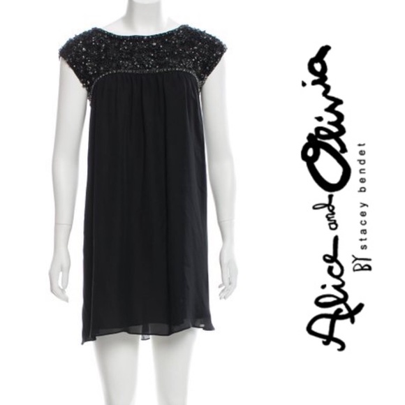 NWT Alice + Olivia 100% Silk Dress Balletcore - Picture 9 of 9